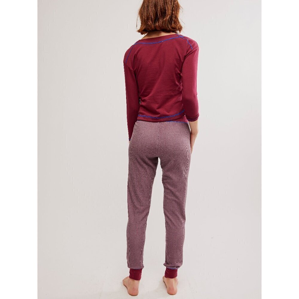 FREE PEOPLE Chill Evening PJ Set / Wild Ginger - Picture 3 of 7
